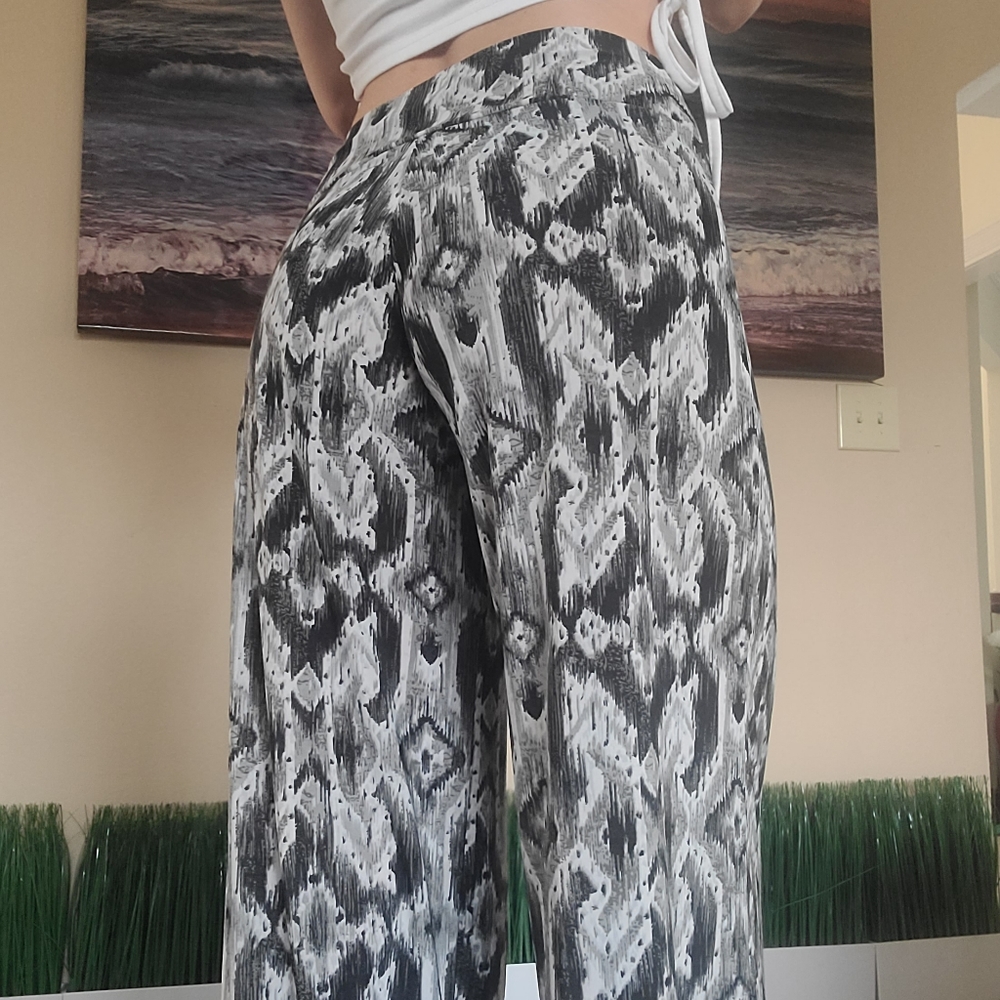 Palazzo pants open leg high waisted - Picture 5 of 6